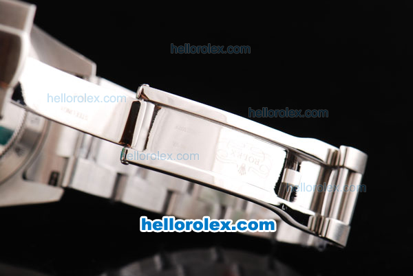 Rolex Milgauss Oyster Perpetual Swiss ETA 2836 Automatic Movement Silver Case with Orange Second Hand and Black Dial - Click Image to Close